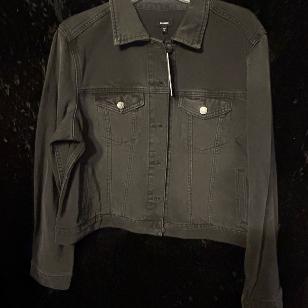 Express - Women's washed Black Denim Jacket